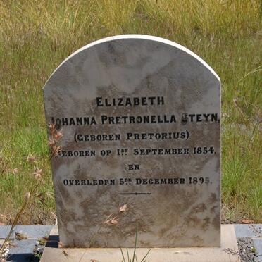 STEYN Elizabeth Johanna Pretronella nee PRETORIUS 1854-1895