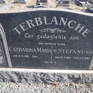 TERBLANCHE Stefanus 1865-1920 &amp; Catharina Maria 1867-