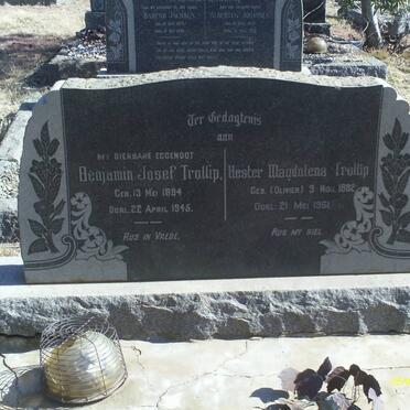 TROLLIP Benjamin Josef 1894-1945 &amp; Hester Magdalena OLIVIER 1882-1961