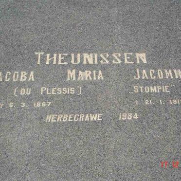 THEUNISSEN Jacoba Maria Jacomina née DU PLESSIS 1867-1910