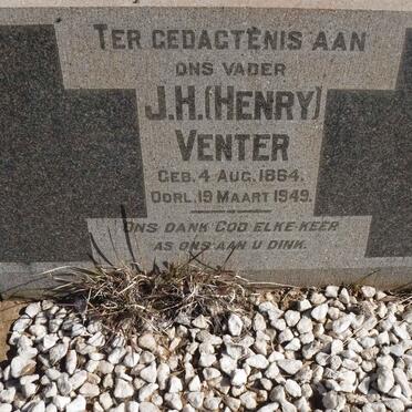 VENTER J.H. 1864-1949