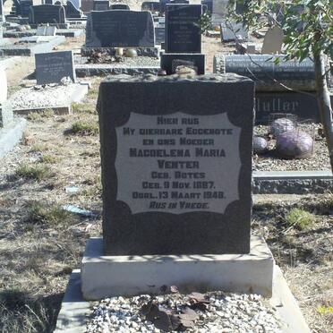 VENTER Magdelena Maria nee BOTES 1887-1948