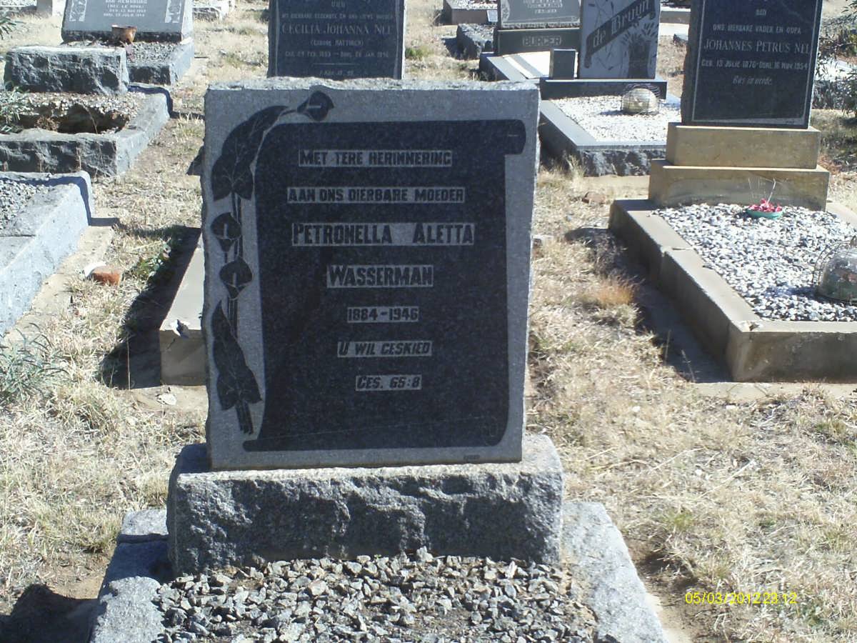 WASSERMAN Petronella Aletta 1884-1946