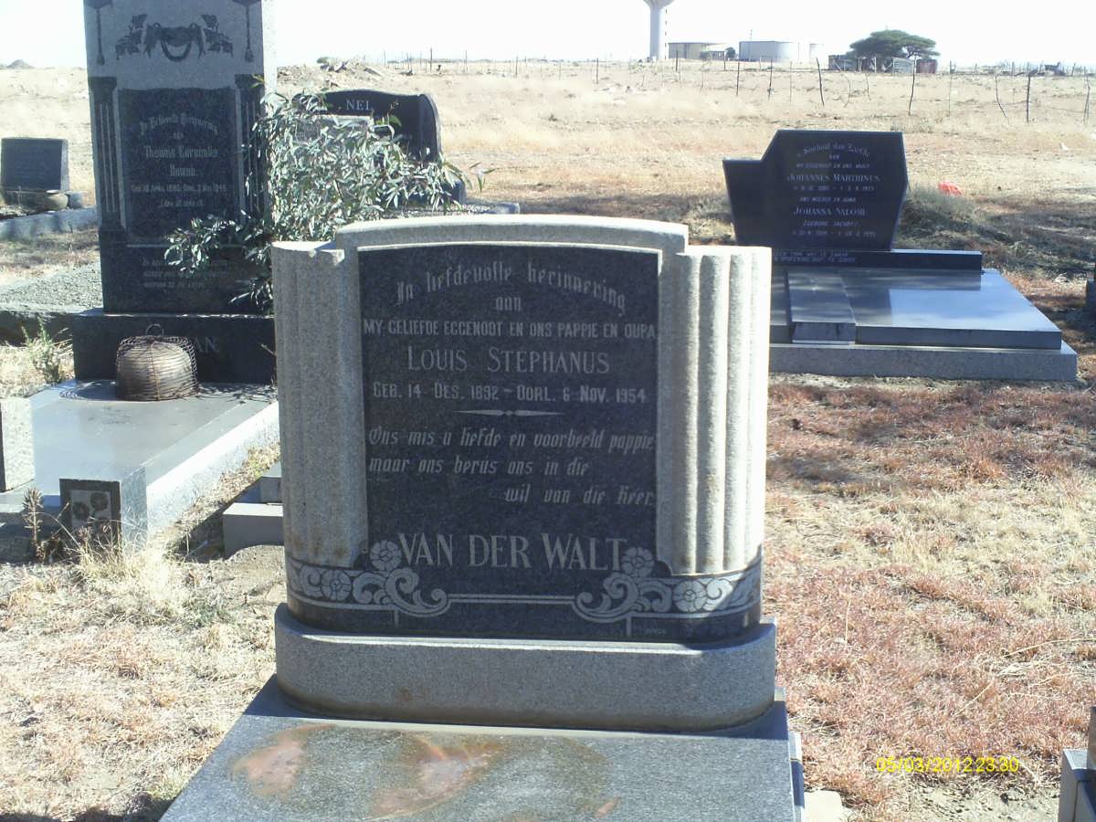 WALT Louis Stephanus, van der 1892-1954