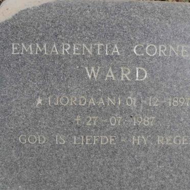 WARD Emmarentia Cornelia nee JORDAAN 1897-1987