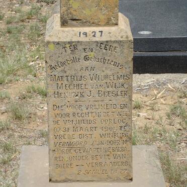WIJK Matthijs Wilhelmis Mechiel, van -1901 :: BRESLER Hendrik J. -1901