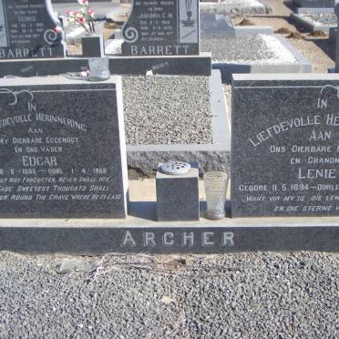 ARCHER Edgar 1886-1968 &amp; Lenie 1894-1974