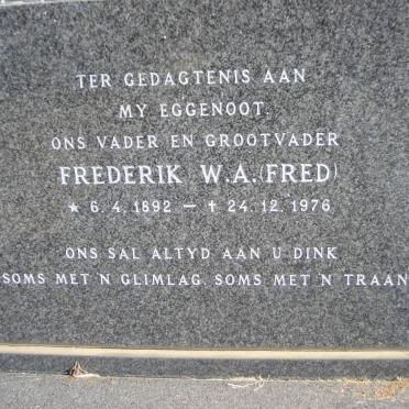 ALEXANDER Frederik W.A. 1892-1976