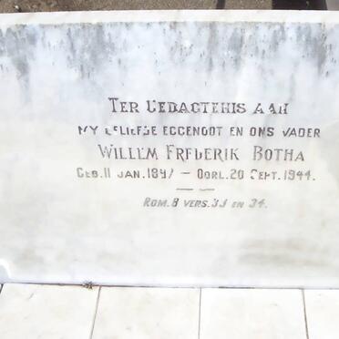 BOTHA Willem Frederik 1897-1944