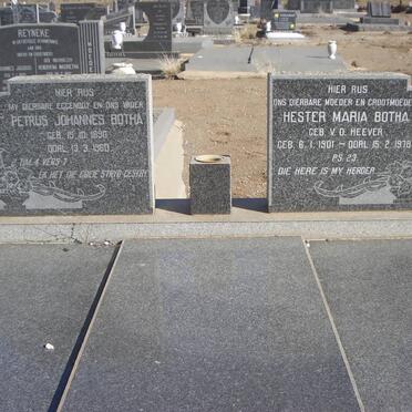 BOTHA Petrus Johannes 1890-1960 &amp; Hester Maria V.D. HEEVER 1901-1978