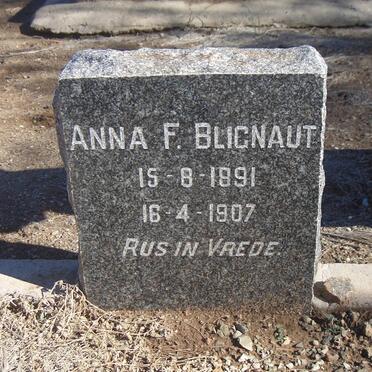 BLIGNAUT Anna F. 1891-1907
