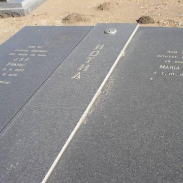 BOTHA J.S.F. 1923-1979 &amp; Maria M. 1928-