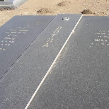 BOTHA J.S.F. 1923-1979 &amp; Maria M. 1928-