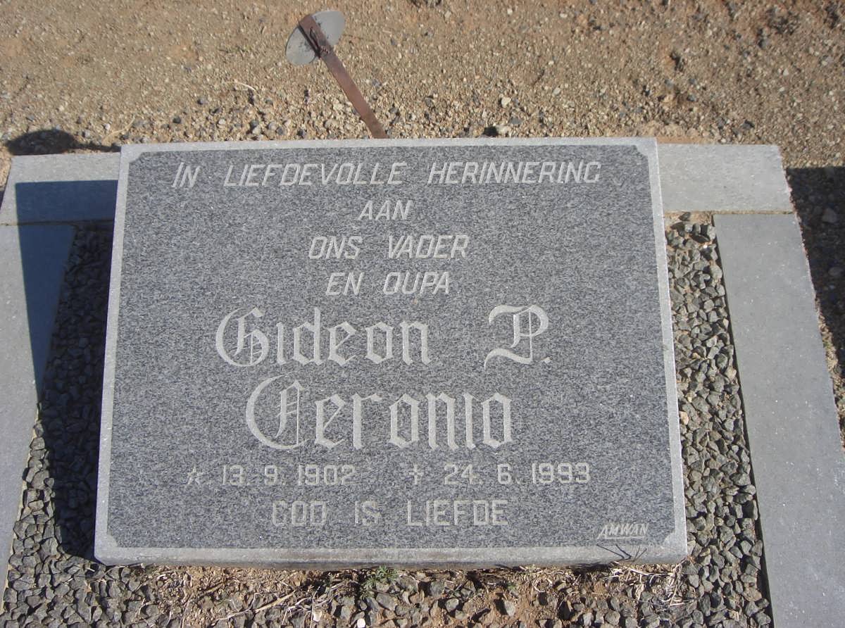 CERONIO Gideon P. 1902-1993