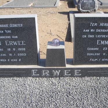 ERWEE Jan 1909-2003 &amp; Emma 1911-1974