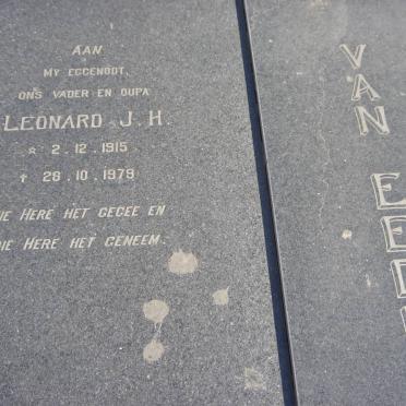 EEDEN Leonard J.H., van 1915-1979
