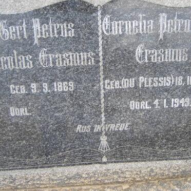 ERASMUS Nicolaas Erasmus 1869- &amp; Cornelia Petronella DU PLESSIS 1874-1949