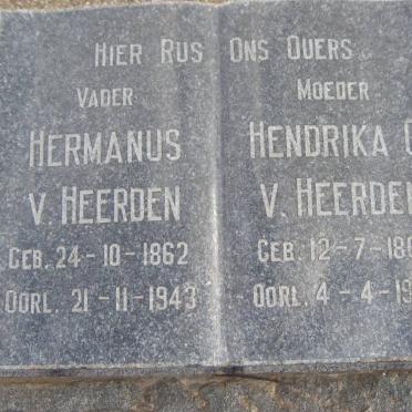 HEERDEN Hermanus, van 1862-1943 &amp; Hendrika C. 1864-1951