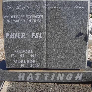 HATTINGH Philp. FSL 1926-2000