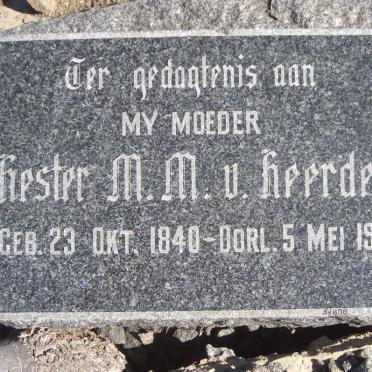 HEERDEN Hester M.M., v. 1840-1917