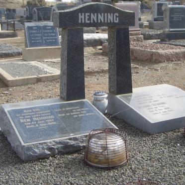HENNING Ben 1897-1940 &amp; Johanna DU TOIT 1895-1989