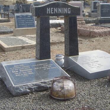 HENNING Ben 1897-1940 &amp; Johanna DU TOIT 1895-1989