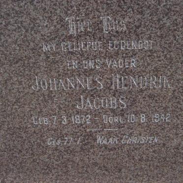 JACOBS Johannes Hendrik 1872-1942