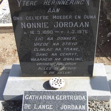 JORDAAN Nonnie 1890-1975