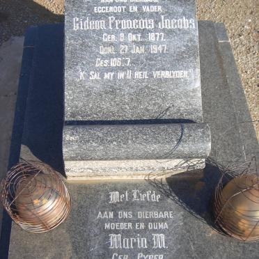 JACOBS Gideon Francois 1877-1947 &amp; Maria M. PYPER 1889-1971