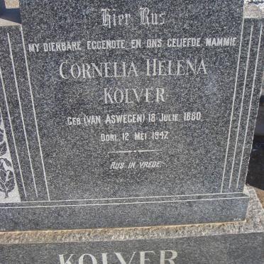 KOLVER Cornelia Helena nee VAN ASWEGEN 1880-1947