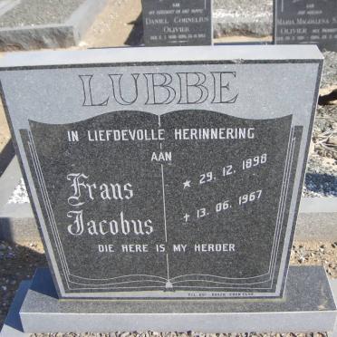 LUBBE Frans Jacobus 1898-1967