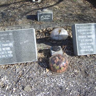 MERWE Johan Francois, v.d. 1890-1971 &amp; Gladys Maud DE VILLIERS 1894-1952