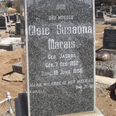 MARAIS Daniel Petrus 1879-1939 &amp; Elsie Susanna JACOBS 1882-1968 