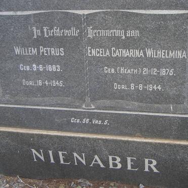 NIENABER Willem Petrus 1883-1945 &amp; Engela Catharina Wilhelmina HEATH 1875-1944