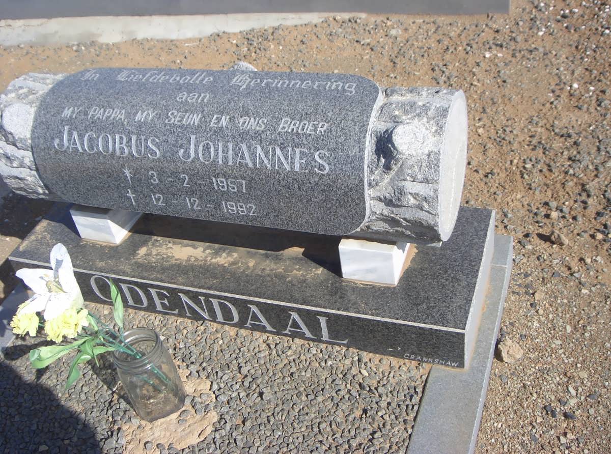 ODENDAAL Jacobus Johannes 1957-1992