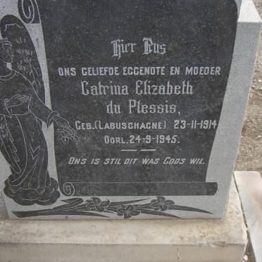 PLESSIS Catrina Elizabeth, du LABUSCHAGNE 1914-1945