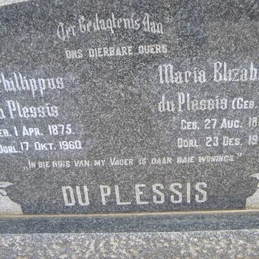 PLESSIS Jan Phillippus, du 1875-1960 &amp; Maria Elizabeth FICK 1881-1947