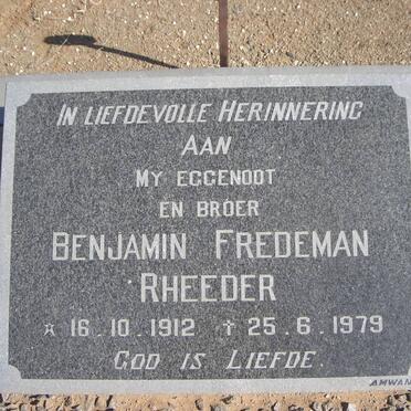 RHEEDER Benjamin Fredeman 1912-1979
