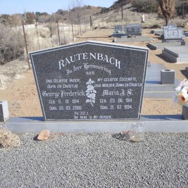 RAUTENBACH George Frederick 1914-2000 &amp; Maria J.S. 1914-1994