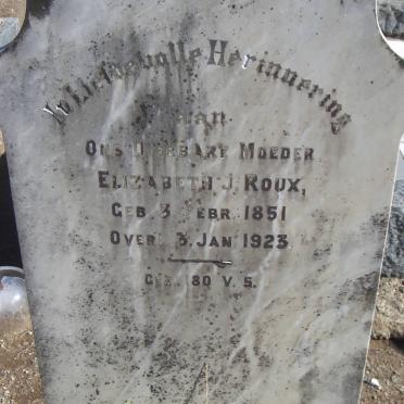ROUX Elizabeth J. 1851-1923