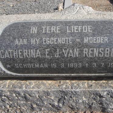 RENSBURG Catherina E.J., van nee SCHOEMAN 1893-1970