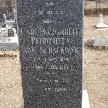 SCHALKWYK Elsje Margaretha Petronella, van 1896-1970