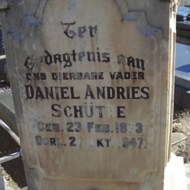 SCHÜTTE Daniel Andries 1873-1947