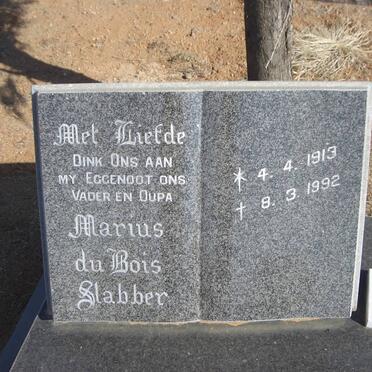 SLABBER Marius Du Bois 1913-1992