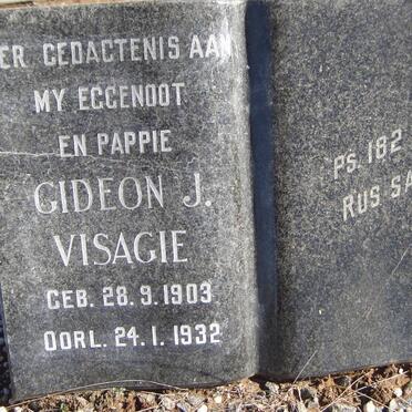 VISAGIE Gideon J. 1903-1932