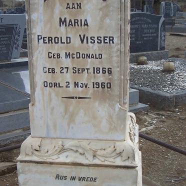VISSER Maria Perold nee McDONALD 1866-1960