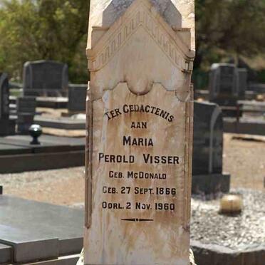 VISSER Christoffel Jacobus 1860-1924 &amp; Maria Perold McDONALD 1866-1960 