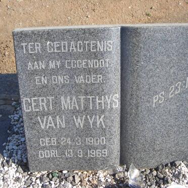 WYK Gert Matthys, van 1900-1969