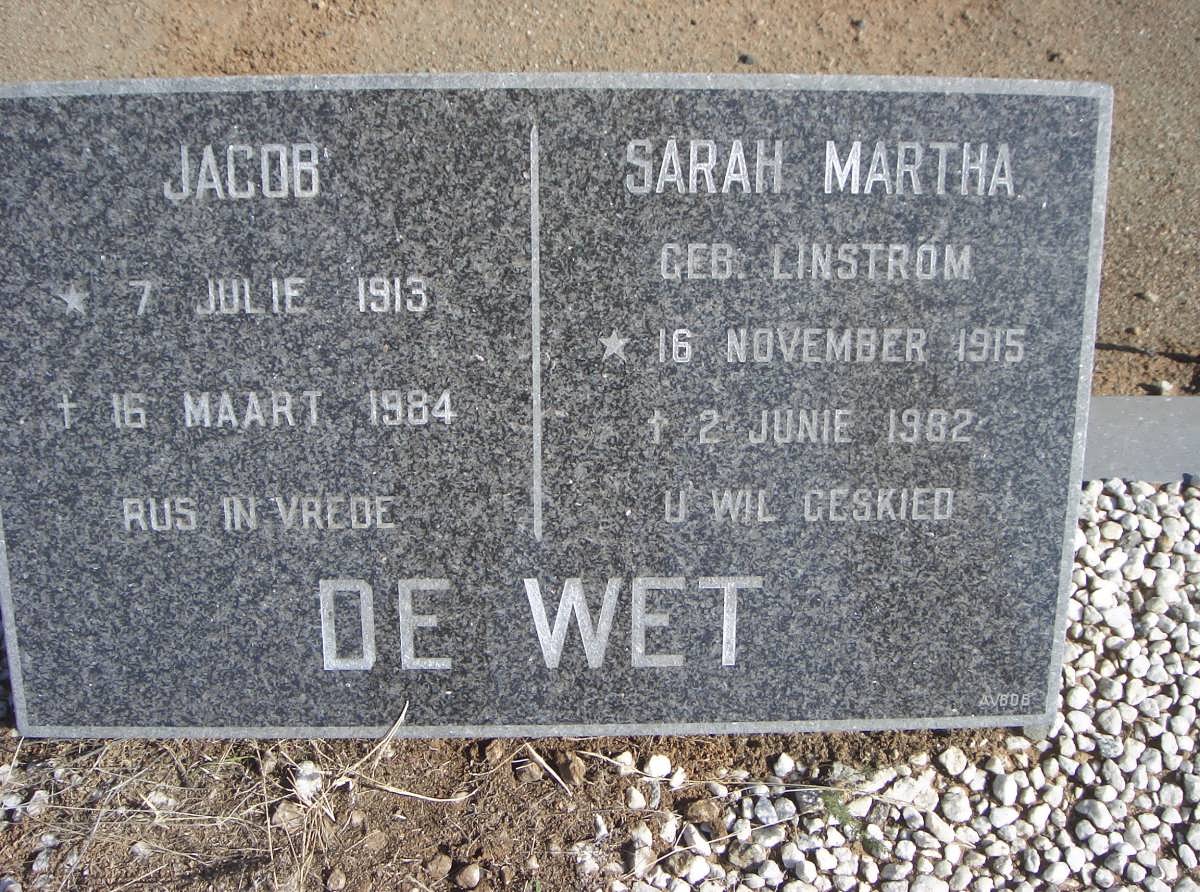 WET Jacob, de 1913-1984 &amp; Sarah Martha LINDSTRÖM 1915-1982