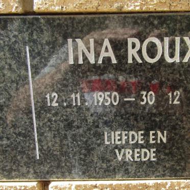 ROUX Ina 1950-2007